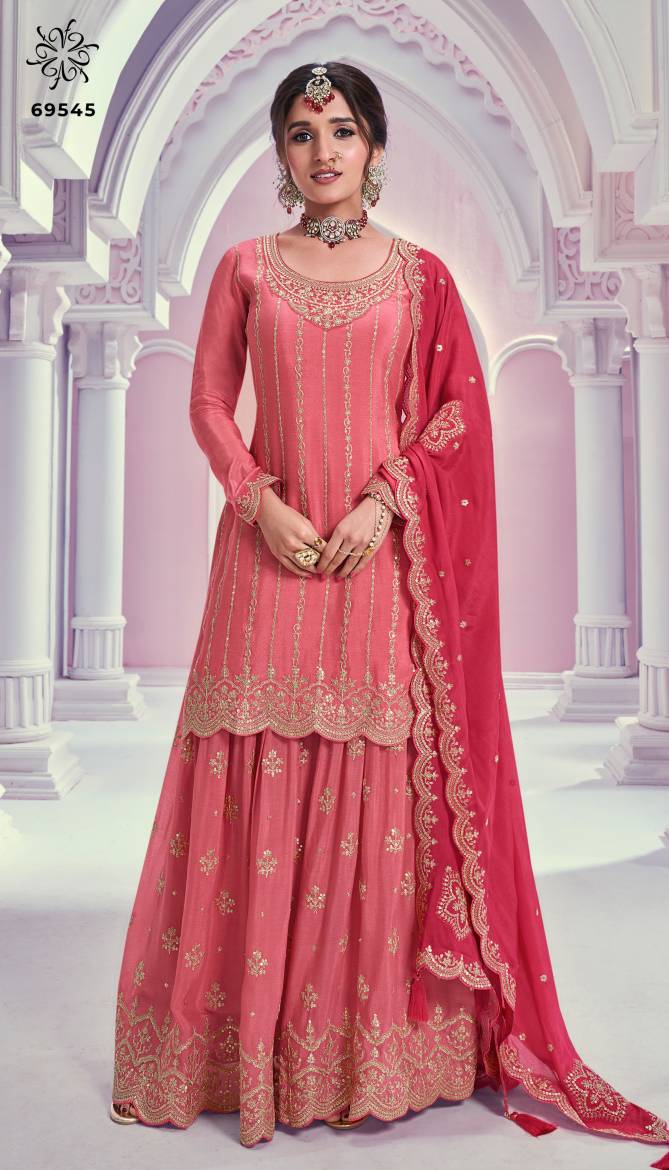 Rangrasiya By Vinay Kuleesh Chinon Wedding Wear Salwar Kameez Wholesale Online
